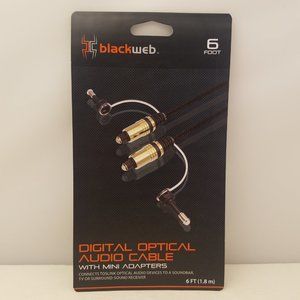Digital Optical Audio Cable w/ Mini Adapters 6 ft / 1.8 m